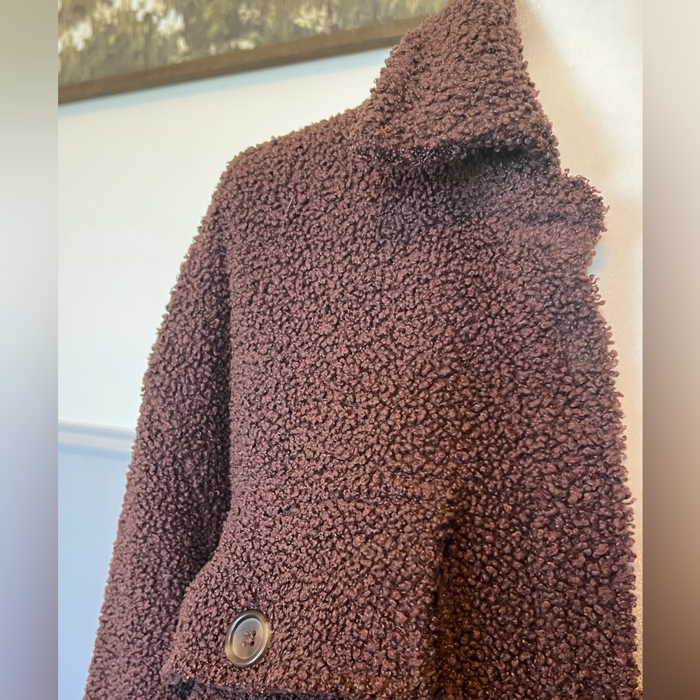 Abercrombie & Fitch Sherpa Shirt Shacket / Winterwear / Size: Large - Picture 5 of 9